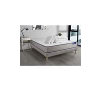 Pack Prêt À Dormir Matelas Latex Et Mémoire De Forme Actilatex Form 140x200 Cm + Sommier Kit Gris + 2 Oreillers + Couette
