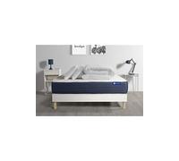 Pack Prêt A Dormir Matelas Latex Et Memoire De Forme Actilatex Sleep 160x200 Cm + Sommier Kit Blanc + 2 Oreillers + Couette