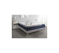 Pack prêt à dormir matelas Latex + Mémoire de forme ACTILATEX MAX 140x190 cm + sommier KIT gris + 2 oreillers + couette