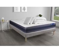 Pack prêt à dormir matelas Latex + Mémoire de forme ACTILATEX MORPHO 200x200 cm + sommier KIT gris + 2 oreillers + couette