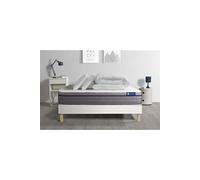 Pack Prêt À Dormir Matelas Latex + Mémoire De Forme Actilatex Zen 140x190 Cm + Sommier Kit Blanc + 2 Oreillers + Couette