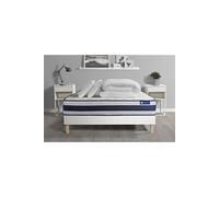 Pack prêt à dormir matelas Mémoire de forme ACTIMEMO ERGO 140x200 cm Maxi épaisseur + sommier KIT blanc + 2oreillers +couette