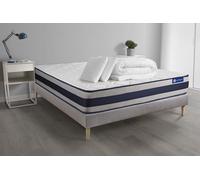 Pack prêt à dormir matelas Mémoire de forme ACTIMEMO ERGO 140x200 cm Maxi épaisseur + sommier KIT gris + 2oreillers +couette