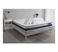 Pack Prêt A Dormir Matelas Memoire De Forme Actimemo Ergo 140x200 Cm Maxi Epaisseur + Sommier Kit Gris + 2oreillers +Couette