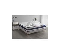 Pack prêt a dormir matelas Memoire de forme ACTIMEMO ERGO 180x200 cm Maxi epaisseur + sommier KIT gris + 2oreillers +couette