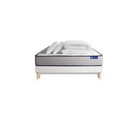 Pack prêt à dormir matelas Mémoire de forme ACTIMEMO FORM 140x190 cm 5zones confort + sommier KIT blanc + 2 oreillers+couette
