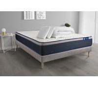 Pack Prêt A Dormir Matelas Memoire De Forme Actimemo Max 140x200 Cm Maxi Epaisseur + Sommier Kit Gris + 2 Oreillers +Couette