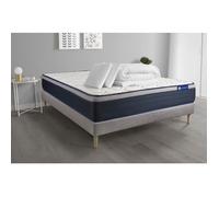 Pack Prêt A Dormir Matelas Memoire De Forme Actimemo Max 180x200 Cm Maxi Epaisseur + Sommier Kit Gris + 2 Oreillers +Couette