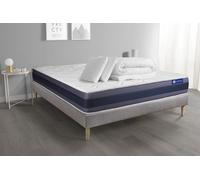 Pack Prêt A Dormir Matelas Memoire De Forme Actimemo Morpho 140x190 5zones Confort + Sommier Kit Gris + 2 Oreillers +Couette