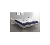 Pack prêt à dormir matelas Mémoire de forme ACTIMEMO MORPHO 200x200 5zones confort + sommier KIT gris + 2 oreillers +couette G