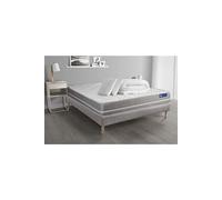 Pack prêt à dormir matelas Mémoire de forme ACTIMEMO TOUCH 200x200 3zones confort + sommier KIT gris + 2 oreillers + couette