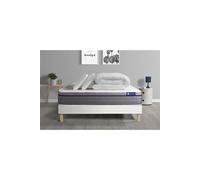 Pack prêt a dormir matelas Memoire de forme ACTIMEMO ZEN 140x200 7zones de confort + sommier KIT blanc + 2 oreillers +couette