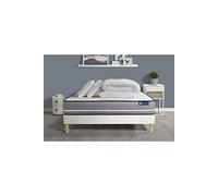 Pack prêt à dormir matelas Ressorts ensachés ACTIFLEX PUR 180x200 3zones de confort + sommier KIT blanc + 2 oreillers+couette