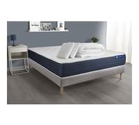 Pack Prêt A Dormir Matelas Ressorts Ensaches + Memoire De Forme Actiflex Sleep 140x200 + Sommier Kit Gris +2oreillers+Couette