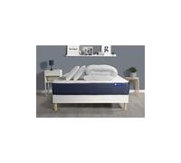 Pack Prêt A Dormir Matelas Ressorts Ensaches + Memoire De Forme Actiflex Sleep 200x200 + Sommier Kit Blanc +2oreillers+Couette
