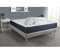 Pack Prêt A Dormir Matelas Ressorts Ensaches + Memoire De Forme Actiflex Sleep 200x200 + Sommier Kit Gris +2oreillers+Couette