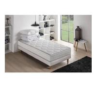 Pack prêt à dormir Matelas + Sommier 90 x 190 cm + Couette + Oreiller - DEKO DREAM Malin