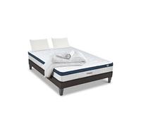 - Pack Prêt à dormir MONTESQUIEU 180x200 cm - Matelas Ressorts ensachés + Sommier + Accessoires