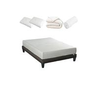 Pack Prêt à dormir SENSITIVE 180x200 cm - Matelas Mémoire de forme + Sommier + Accessoires