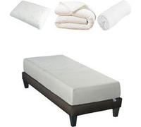 Pack Prêt à dormir SENSITIVE 90x190 cm - Matelas Mémoire de forme + Sommier + Accessoires G