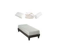 - Pack Prêt à dormir SENSITIVE 90x200 cm - Matelas Mémoire de forme + Sommier + Accessoires