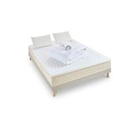 NUIT DE COTON - Pack Prêt à dormir SYMPHONIE 2.0 140x200 cm - Matelas Mémoire de forme + Sommier + Accessoires G