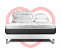 Pack Prêt A Dormir Vital Soft 180 X 200 Cm Sommier Kit Blanc