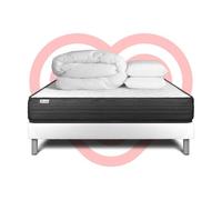 Pack prêt a dormir VITALPOWER 140 x 200 cm sommier Kit blanc