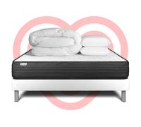 Pack prêt a dormir VITALPOWER 160 x 200 cm sommier Kit blanc