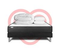 Pack prêt a dormir VITALPOWER 180 x 200 cm sommier Kit noir