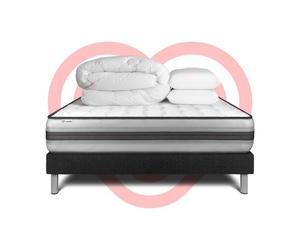 Pack prêt a dormir VITALPOWER RECOVER 160 x 200 cm sommier Kit noir