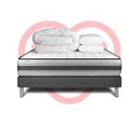 Pack prêt a dormir VITALPOWER RECOVER 200 x 200 cm sommier Kit gris