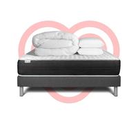 Pack prêt a dormir VITALSPRING 140 x 190 cm sommier Kit gris