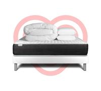 Pack prêt a dormir VITALSPRING 140 x 200 cm sommier Kit blanc