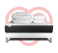 Pack prêt a dormir VITALSPRING 160 x 200 cm sommier Kit blanc