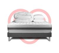 Pack prêt a dormir VITALSPRING RECOVER 140 x 190 cm sommier Kit gris