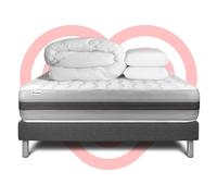 Pack Prêt A Dormir Vitalspring Recover 180 X 200 Cm Sommier Kit Gris