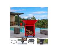 Pack Printemps Brasero Classique Acier 103 Rouge Double Cuve