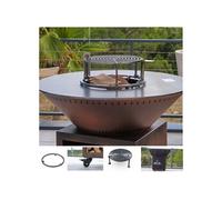 Pack Printemps Brasero Classique Acier 83 Imitation Corten Double Cuve
