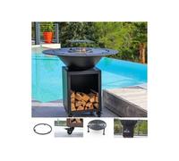 Pack Printemps Brasero Classique Acier 83 Noir Double Cuve