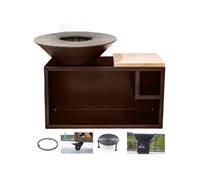 Pack Printemps Brasero Traditionnel Aluminium 103 Imitation Corten Double Cuve