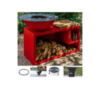 Pack Printemps Brasero Traditionnel Aluminium 83 Rouge Double Cuve