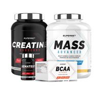 Pack Prise de Masse Expert - Mass Advanced- Créatine - BCAA - Xenatest - 3817