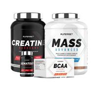 Pack Prise de Masse Expert - Mass Advanced- Créatine - BCAA - Xenatest - 3832