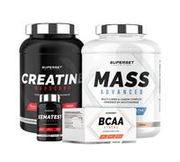 Pack Prise de Masse Expert - Mass Advanced- Créatine - BCAA - Xenatest - 4054