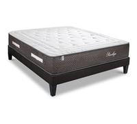 Ensemble matelas et sommier Bellecour LITERIE - Pack PRIVILEGE 140x190 cm - Matelas Ressorts ensachés + Sommier Bois + Protège matelas anti punaise