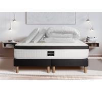 Pack Privilège 180x200 Memoire De Forme 5 Zones Double Sommier Noir