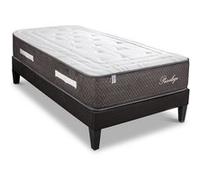 BELLECOUR LITERIE - Pack PRIVILEGE 90x200 cm - Matelas Ressorts ensachés + Sommier Bois + Protège matelas anti punaise