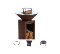 Pack Privilege Brasero Cevenol Corten Bois Rond 74 Simple Cuve