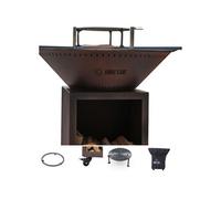 Pack Privilege Brasero Classique Acier 83 Imitation Corten Double Cuve